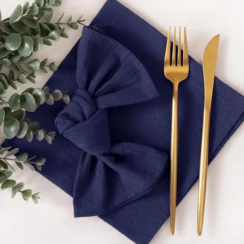 70PC 30X45CM 100% Cotton Cloth Napkins  Napkin Reusable Weddings Party Baby Shower Christmas Table Decor Retro Napkins Reusable