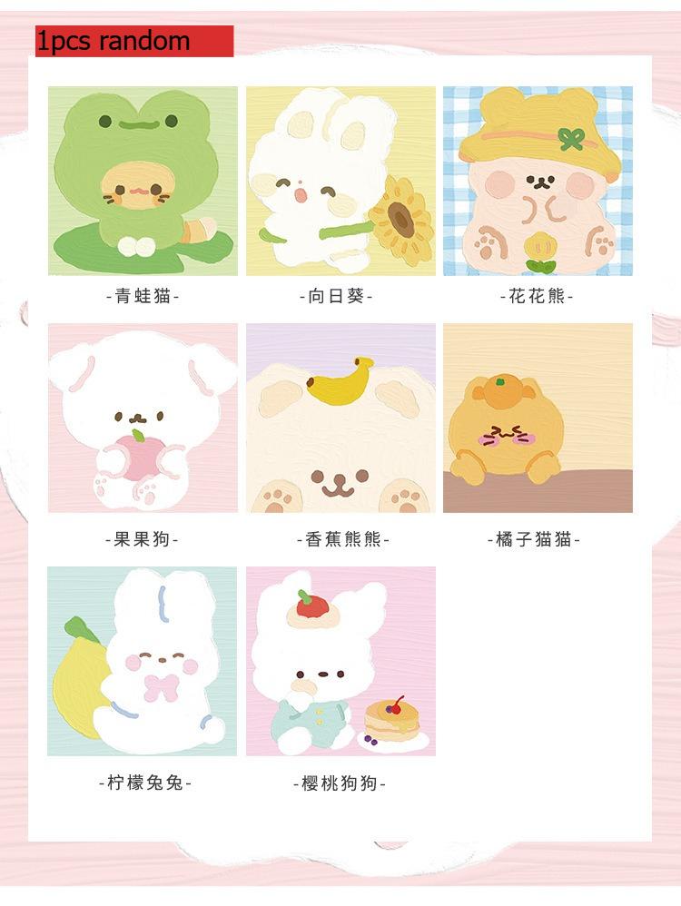 

Style Three Painting Office School Supplies Sticky Notes Simple and Cute Message Paper N Times Memo Pad Kawai Stationary Gift