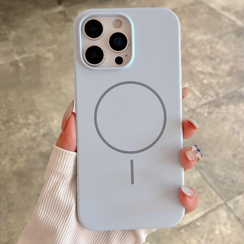 Silicone Matte Magnetic Case For iPhone 16 15 Plus 14 13 12 11 Pro Max For Magsafe Wireless Charging Soft Armor Cover