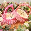 Beautiful Hand Made Flower Storage Basket Wicker Flower Basket  For Plant Home Wedding
