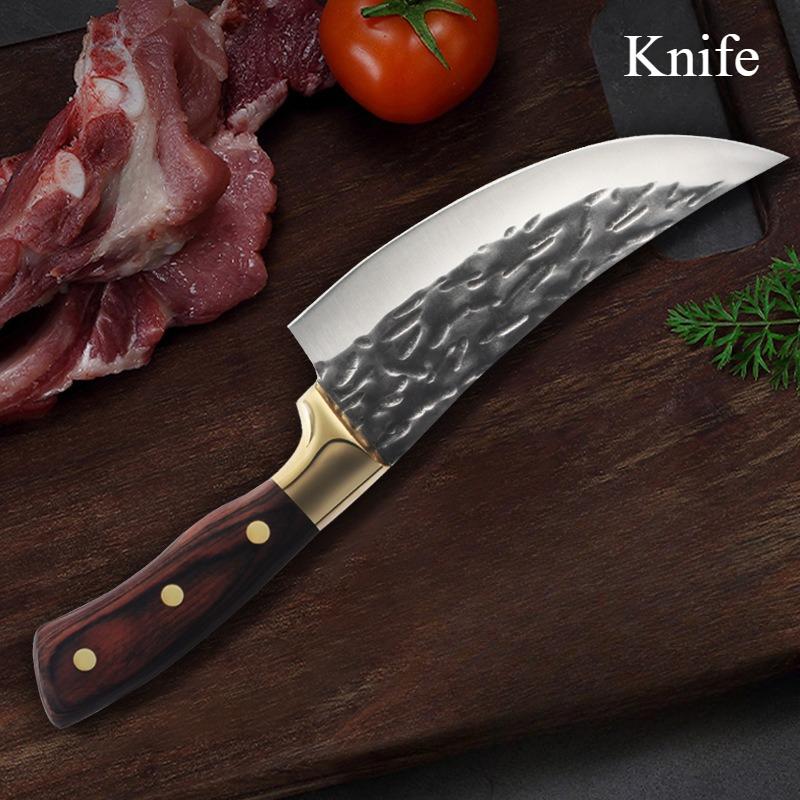 Old-fashioned Blacksmiths Forge Kitchen Knives Cook's Knives Kitchen Slicing Knives Carving Knives Slaughtering Knives Cattle and Sheep