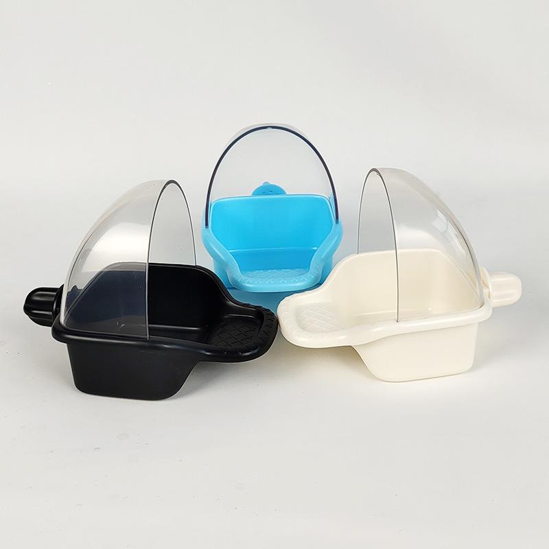 1pc New Automatic Bird Feeder Anti Spillage Cup Parrot Food Box Splash Guard Bird Food Canary Cage Accessories and Supplies