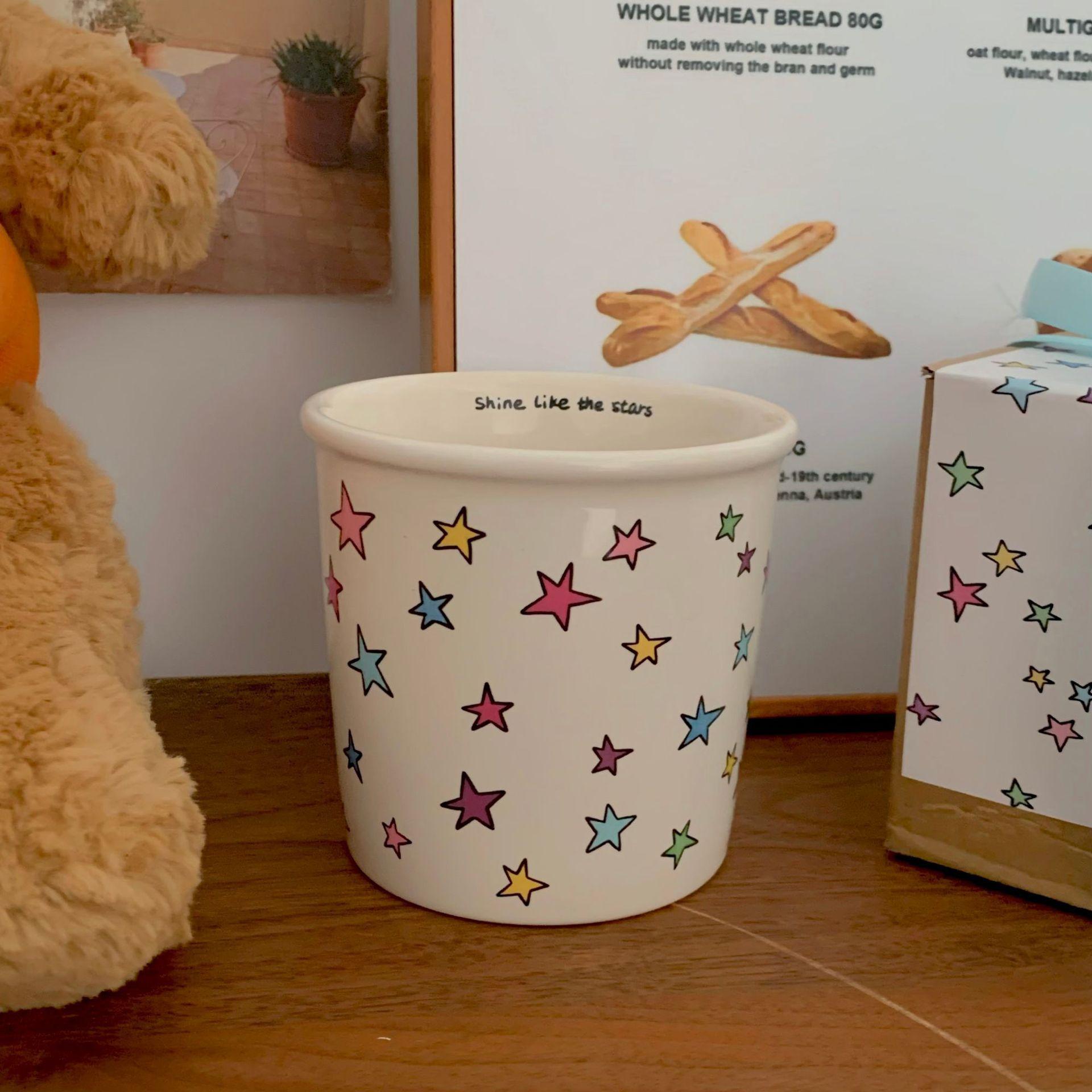 

Fireworks Cat Mug Ceramic Cup Cute Paper Cup Shape Hand Cup Coffee Cup Birthday Gift Water Cup 301-400ml
