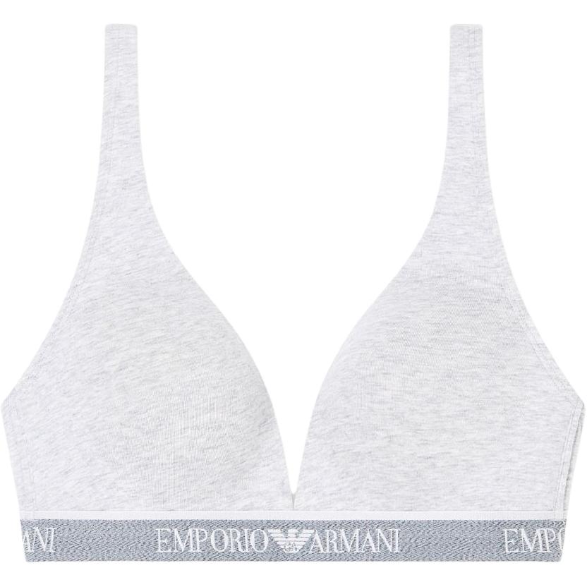 Emporio Armani SS25 Cotton Triangle Cup Adjustable Strap Bra Women underwear EW000436-AF15345-O8002 L