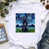 Vintage T Shirt Girls Starry Sky Chihuahua Bulldogaussieyorkshire Terriercatrabbit Print T Shirt Unisex Aesthetic Clothes