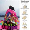 1pc Puffy AmiYumi Blanket Versatile for Couch, Office Bed