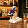 Originelle Golferfigur Bierflaschenöffner mit Kapselsammler-Schlitz Flaschenverschluss Heimbar Dekoration Golf-Liebhaber Geschenk Küchenhelfer