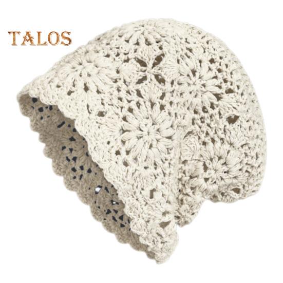 

Женская вязаная крючком шапка, однотонная вязаная шапка в этническом стиле с кисточками, на шнуровке, ручная работа бежевый