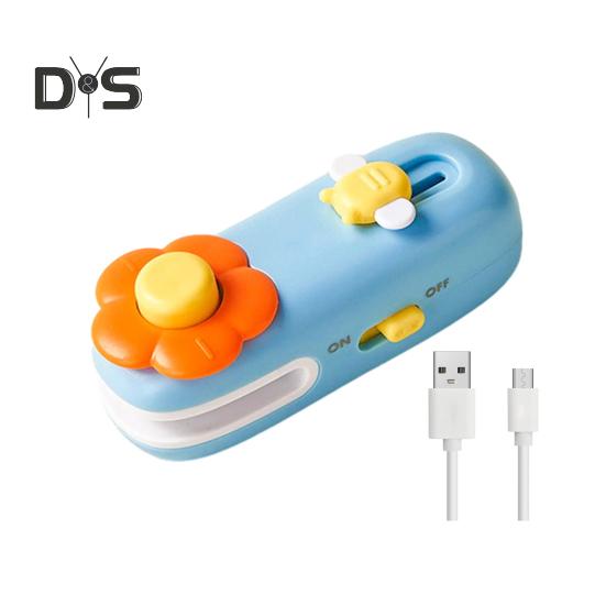 

Мини-запайщик и резак для пакетов с чипсами, перезаряжаемый запайщик пакетов с чипсами, портативная машина для запечатывания пакетов с закусками, быстрый нагрев, компактный инструмент для резки и повторной запечатки