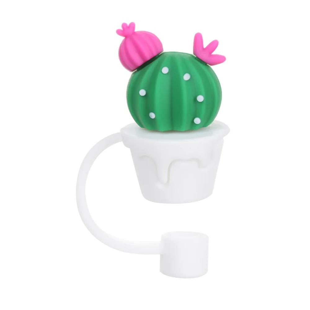 1PC Creative Reusable Silicone Straw Plug Splash Proof Drinking Dust Cap Dust-proof Straw Tips Cover Cup Accessory Kitchen Tool
