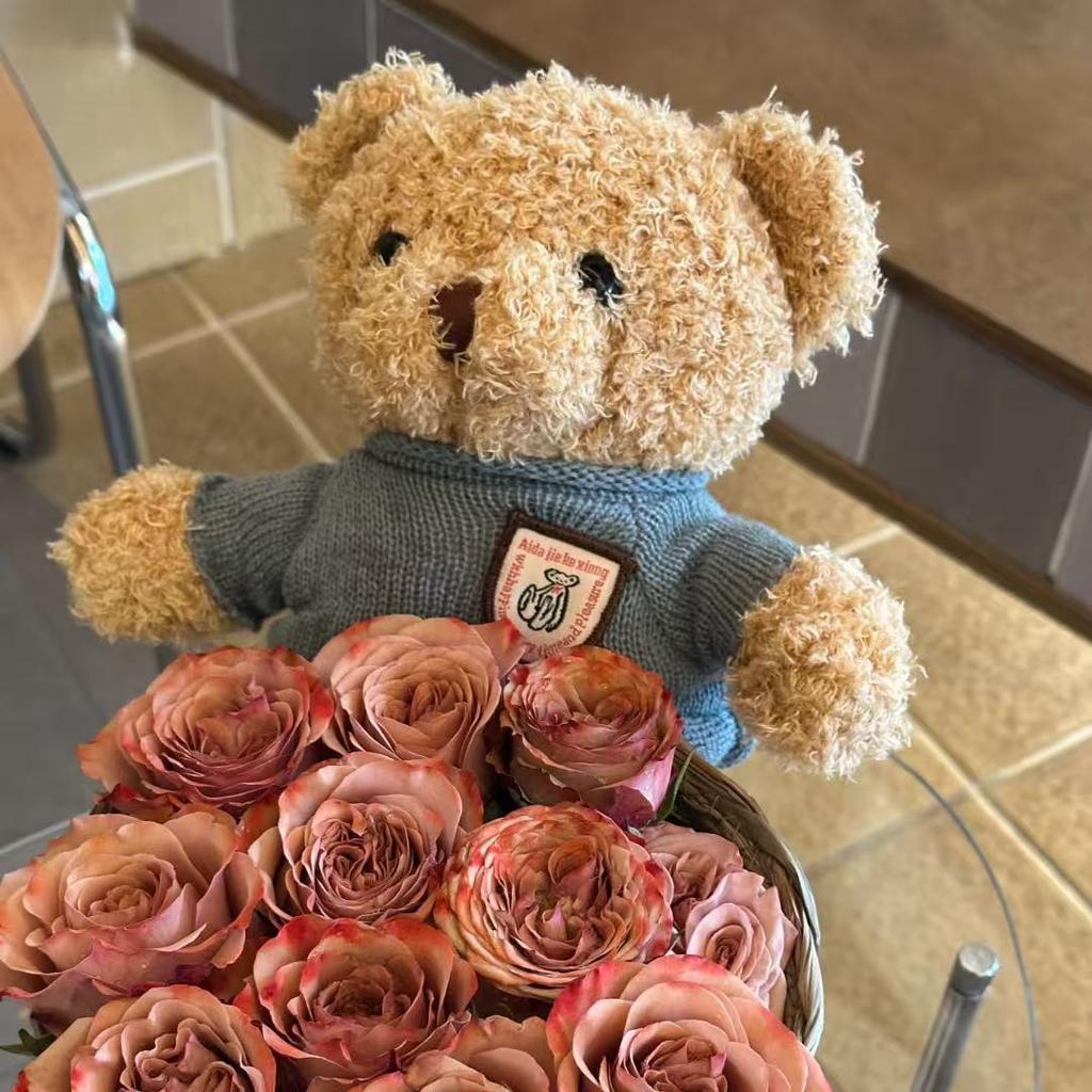 Sweater teddy bear birthday doll plush toy ground marketing ferrule Valentine's Day gift