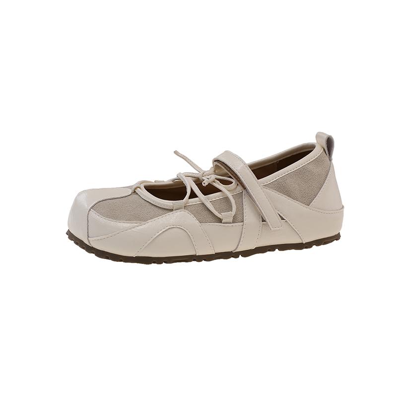 Fashion Women's Ballet Style Flats Fashion Lace-up Retro Mary Jane Casual Shoes Summer Autumn Comfortable Lightweight Ballet Sneakers