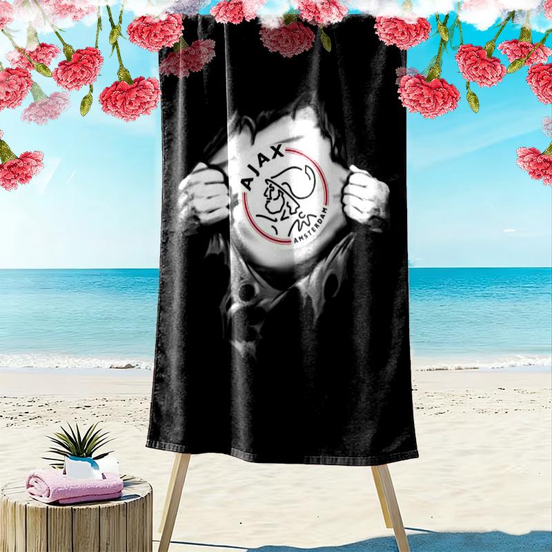 Ajax Amsterdam Print Strandtuch, Großes Weiches Schnelltrocknendes Handtuch für Strand Camping Schwimmen