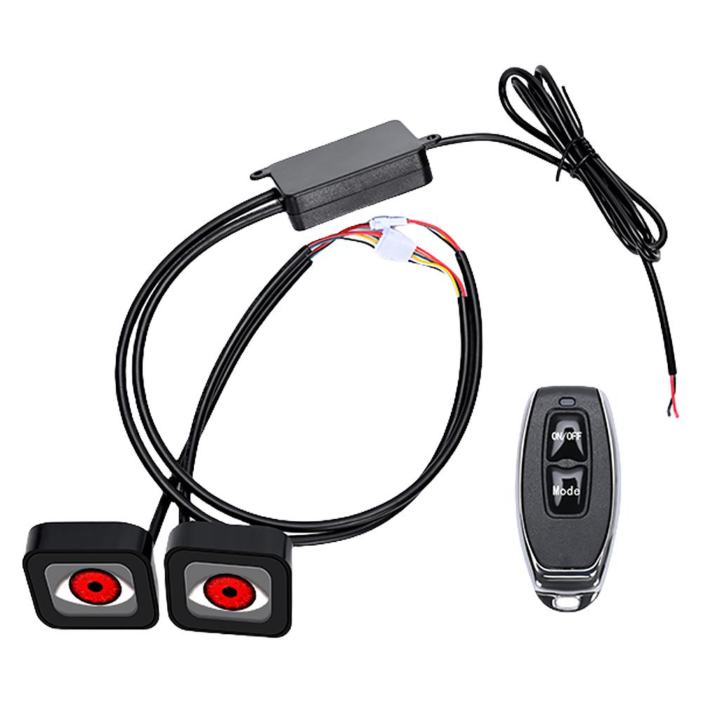 

LED Motorcycle Decorative Lights 12-36V 3D Dynamic Devil Eye Light 6 Modes Motorcycle Demon Eye Lights Motorbike Retrofit Kits