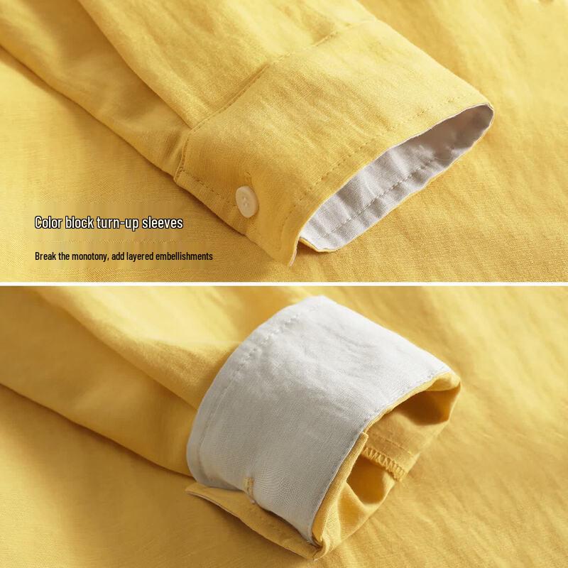 IHIMI Women's Tencel Linen Shirt & Pants Set