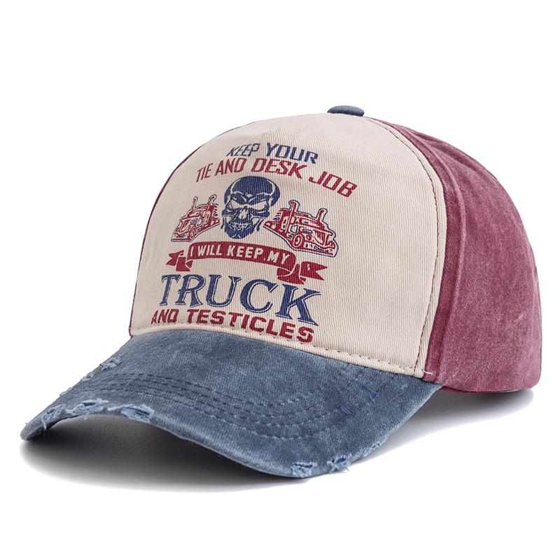 Șapcă de baseball unisex din bumbac spălat, cu imprimeu craniu, în stare de epuizare, reglabilă, casual, în aer liber, la modă, pălării de tată