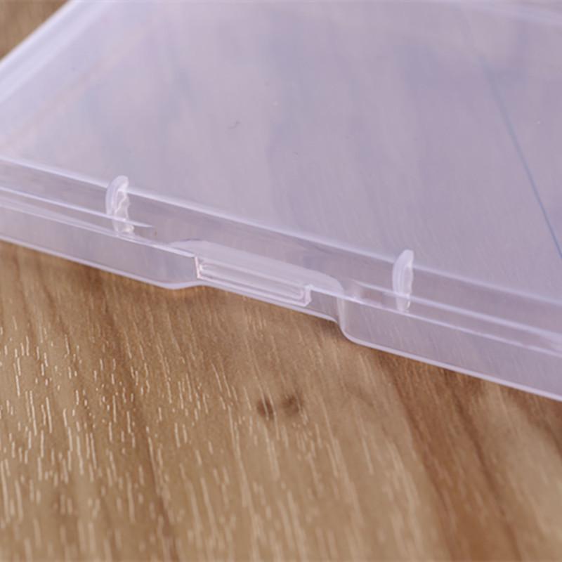 Clear PP 10x7x1.7 Rectangular Plastic Storage Box for Cards, Ornaments, and Small Tools