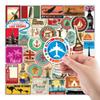 100-Piece Travel Map Graffiti Stickers for Suitcase, Phone, Car, and Skateboard