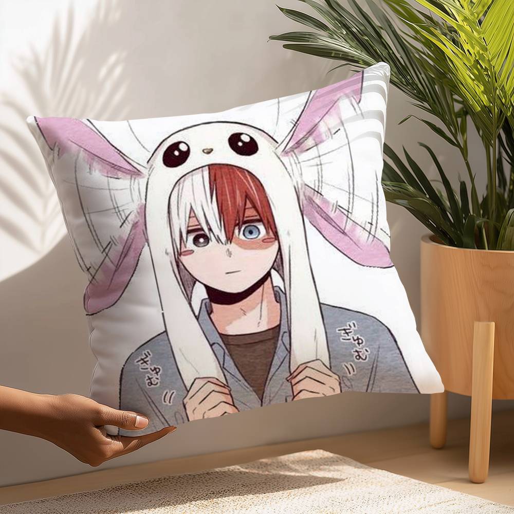 Kawaii Shoto Todoroki Chibi Pillow Case Plush Fabric Soft  Pillowcase Double Sided Print Cushion Cover Household Gifts