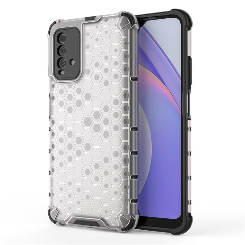 Shockproof Transparent Case For Xiaomi Redmi 9T Bumper Honeycomb Armor Back Case For Redmi 9T Case Cover For Redmi 9T 9A 10C 10A