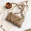 Weave Women's Clutches Chain Design Shoulder Bags Small PU Leather Crossbody Bags For Women Luxury Handbag Ladies Sling Bag