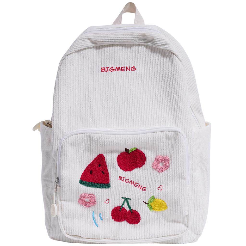 Schoolbag New Japanese Ins High Value Fresh and Sweet Fruit Bump Backpack Junior High School Students Lightweight Large Capacity Backpack