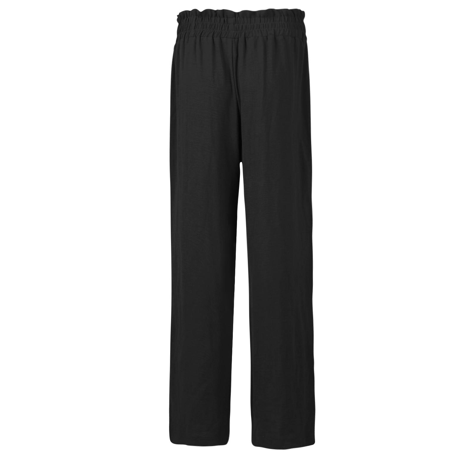 Женские широкие брюки с карманами — фото 4