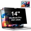 Privacy Filter for Macbook Pro Magnetic Privacy Blue Light Easy Installation and Removal Mac Privacy Protection Film 14-inch (2021-2026, M1, M2, M3,