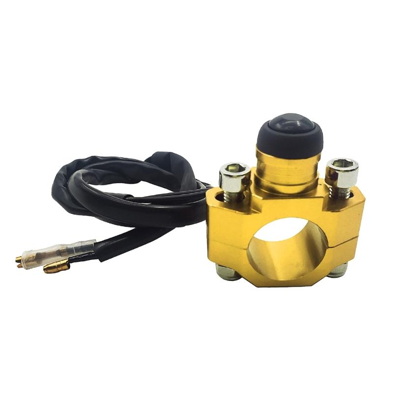 Aluminum Motorcycle Stop Start Kill Switch Button for 22mm Handlebar ATV Dirt Pit Bike Quard with Mounting Backplate