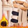 High Waist Winter Velvet Leggings Solid Color Thermal Leggings Fleece Lined Leggings  Autumn Winter