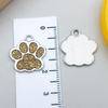 DIY Glitter Dog Paw Pendant: Alloy Drip Oil Jewelry for Pet Tags & Bracelets