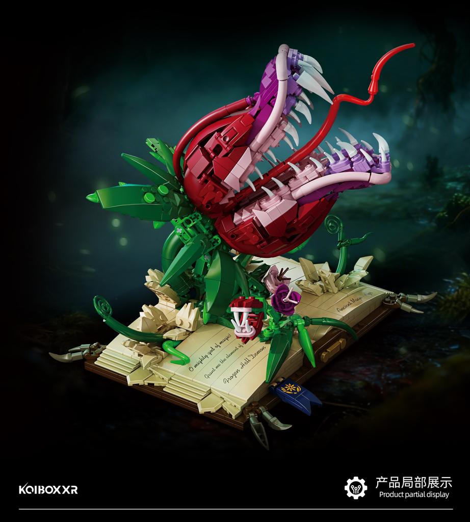 Piranha Plant Building Blocks Audrey II 2 Set Horrors Flower Shop Decoration Halloween Mini Bricks Figure for Tv Film Fans