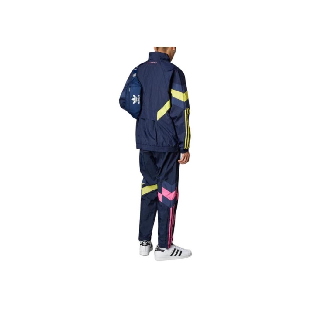 adidas Originals FW24 Juventus Collection Logo Zip Long Sleeve Vintage Jacket Men Jacket Blue Pink IN5601