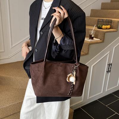 Tote Bag: Borsa a mano con texture di alta gamma, semplice e alla moda, borsa a spalla singola di grande capacità per il pendolarismo
