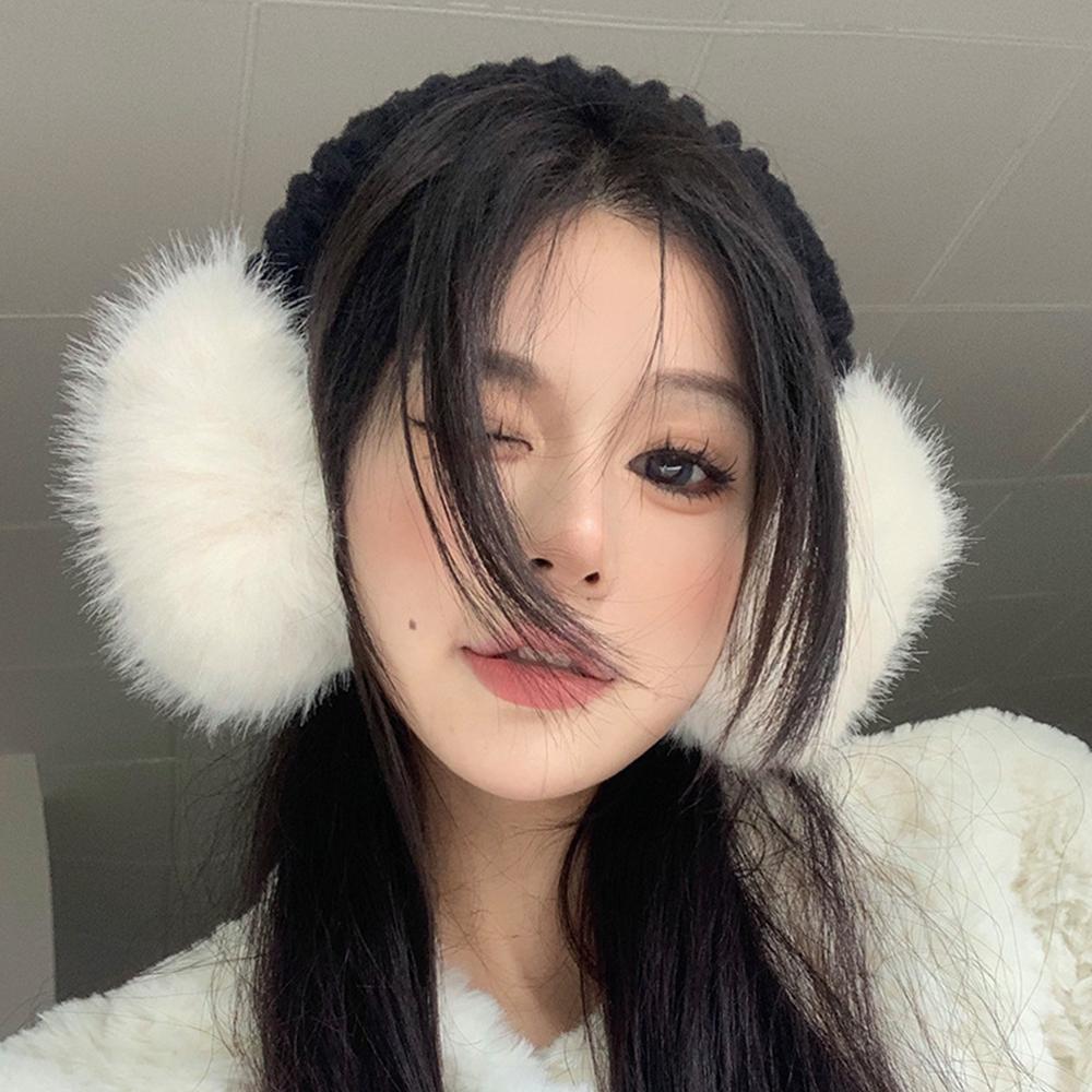 

Plush Warm Earmuffs Soft Ear Warmer New Ear Cover Women коричневий