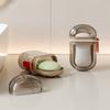 Travel Soap Case PET Leakproof Portable Soap Container with Lid Draining Tray for Traveling Camping Gym
