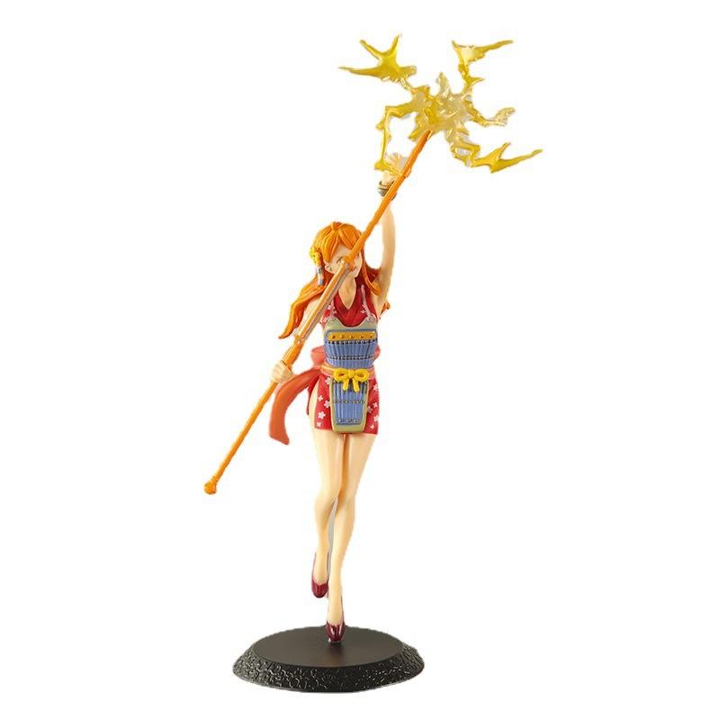 One Piece Anime Figures Battle Clima-Tact Nami Girl Figure Standing PVC Action Statue Model Collectible Children Toys Gifts