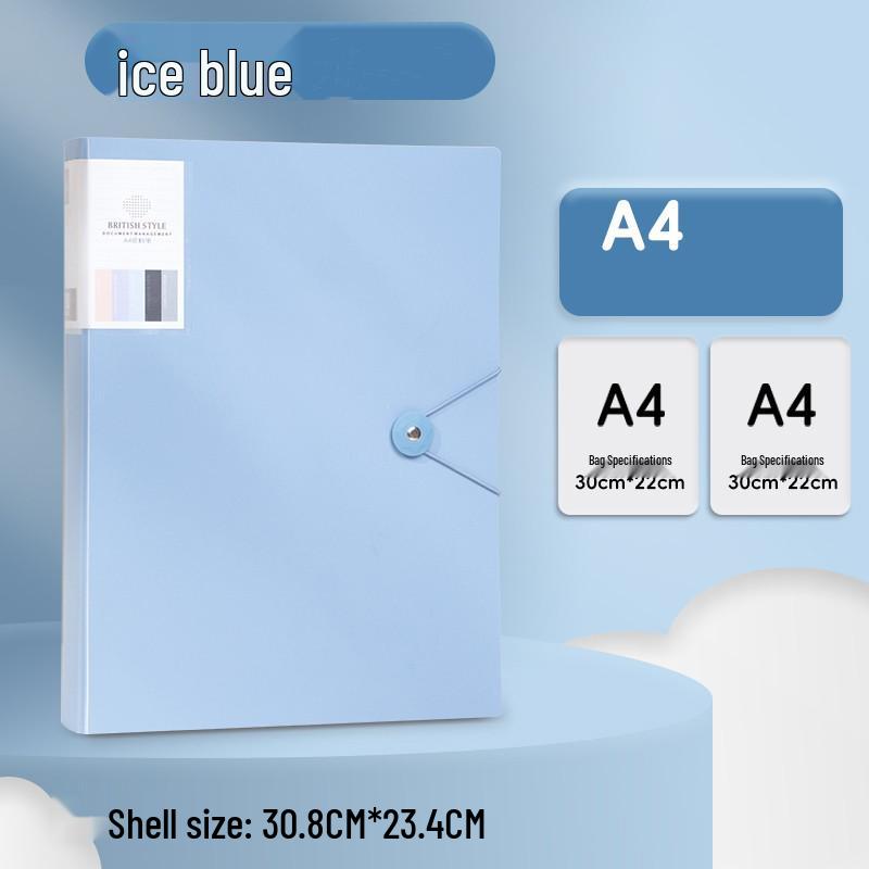 Morandi A4 Transparent Document Holder for Students and Professionals