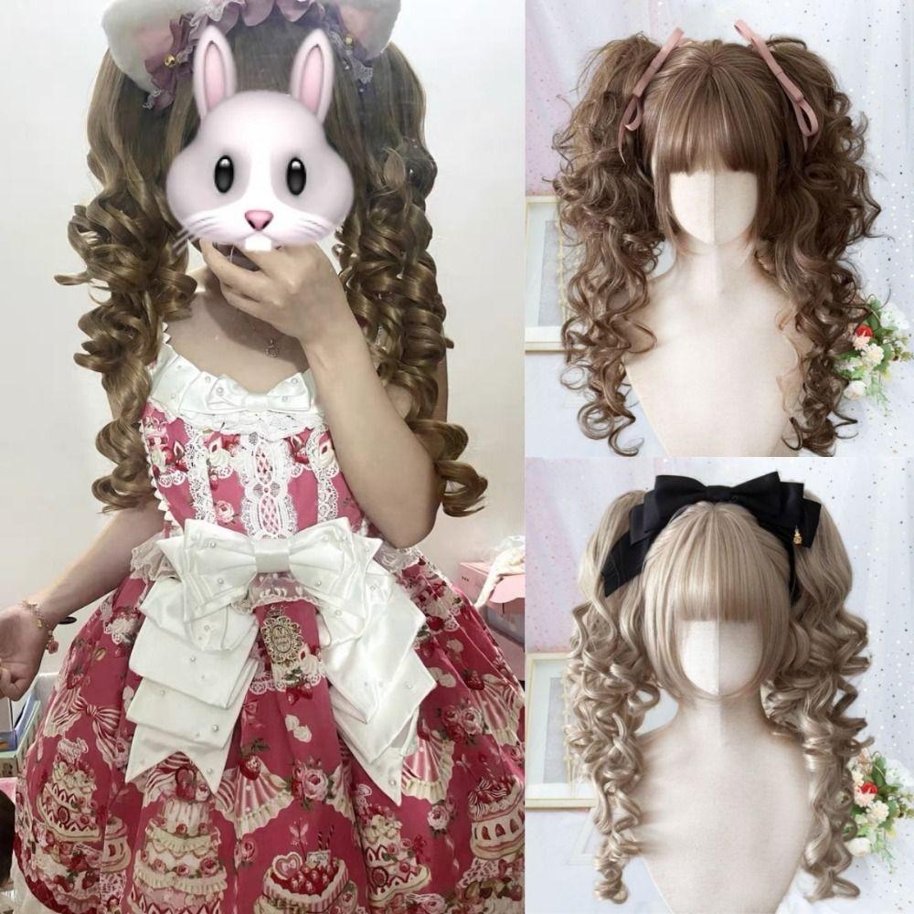 Synthetic Princess Cut Double Ponytail Ombre Halloween Harajuku Wig Christmas