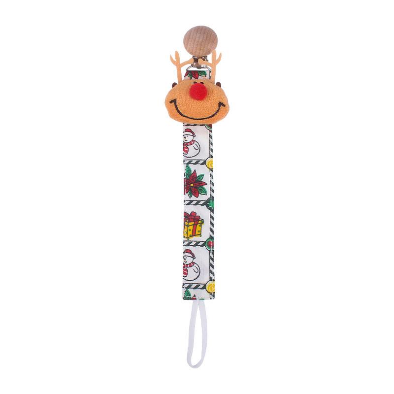 Handmade Baby Pacifier Clip Chain Cotton Cartoon Style Pacifier Holder Dummy Clips Baby Christmas Gift