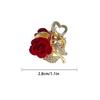 Beautiful Red Rose Flower Small Hair Claw Pretty Rose Metal Mini Decorative Hair Styling Clips Women Girls Hair Accessories