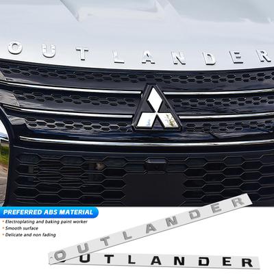 Car Front Hood Letter Badge Replacement Sticker Decoration For Outlander Ralliart Lancer Evolution Grandis Pajero ASX