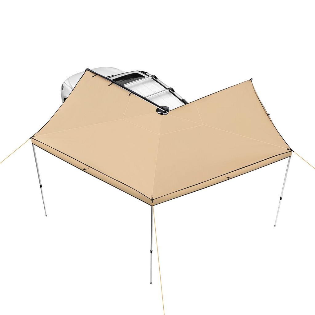 Vehicle Awning 270 Degree, 8.2' Height Retractable Car Side Awning, PU3000mm UV50+ Car Awning with Waterproof Storage Bag, Suitable for Truck, SUV,