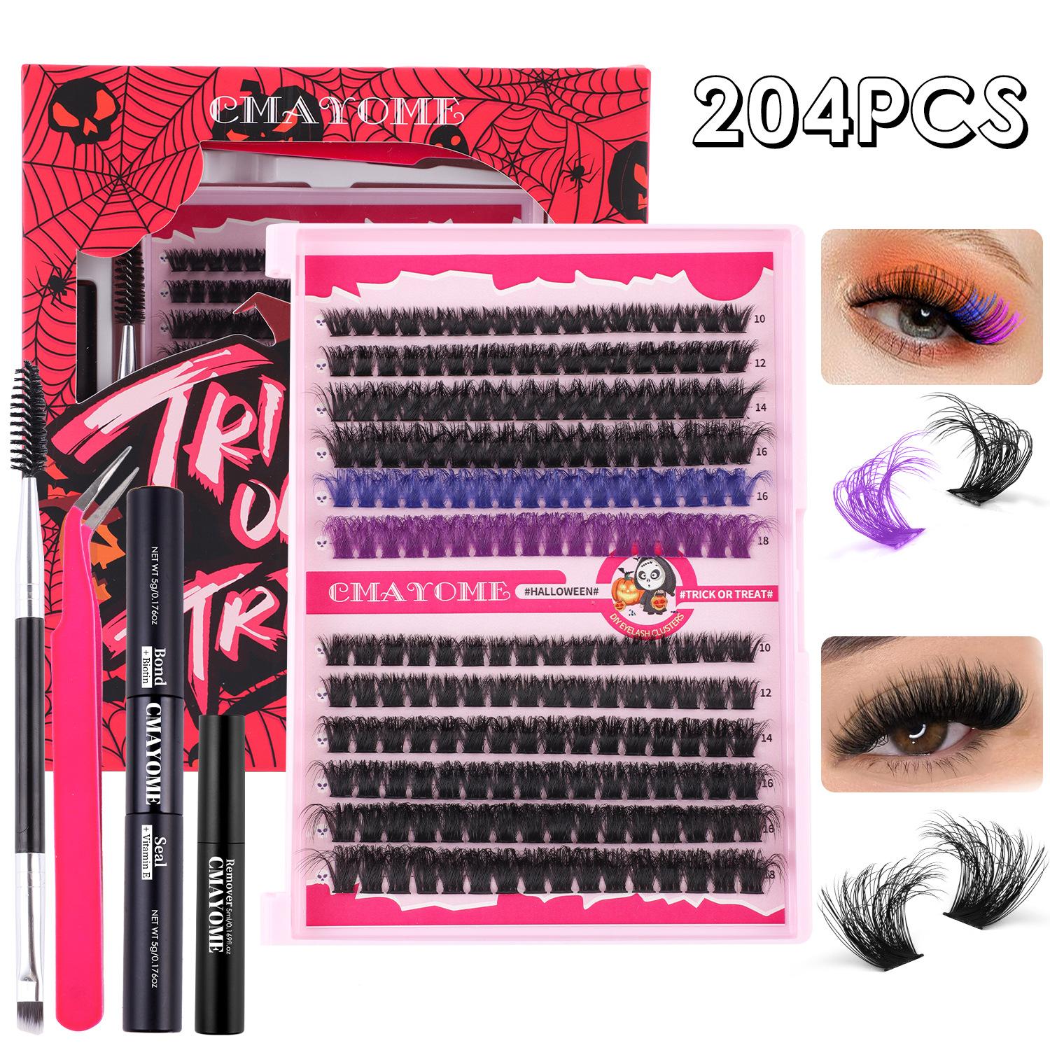 

Color D Song False Eyelash Set 10-18Mmdiy Segmented Natural Thick Eyelashes