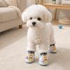 4 Stück/Set Verstellbare Hunde-Schneestiefel Weichsohle Winterhunde-Stiefel Rutschfeste Schuhe Outdoor