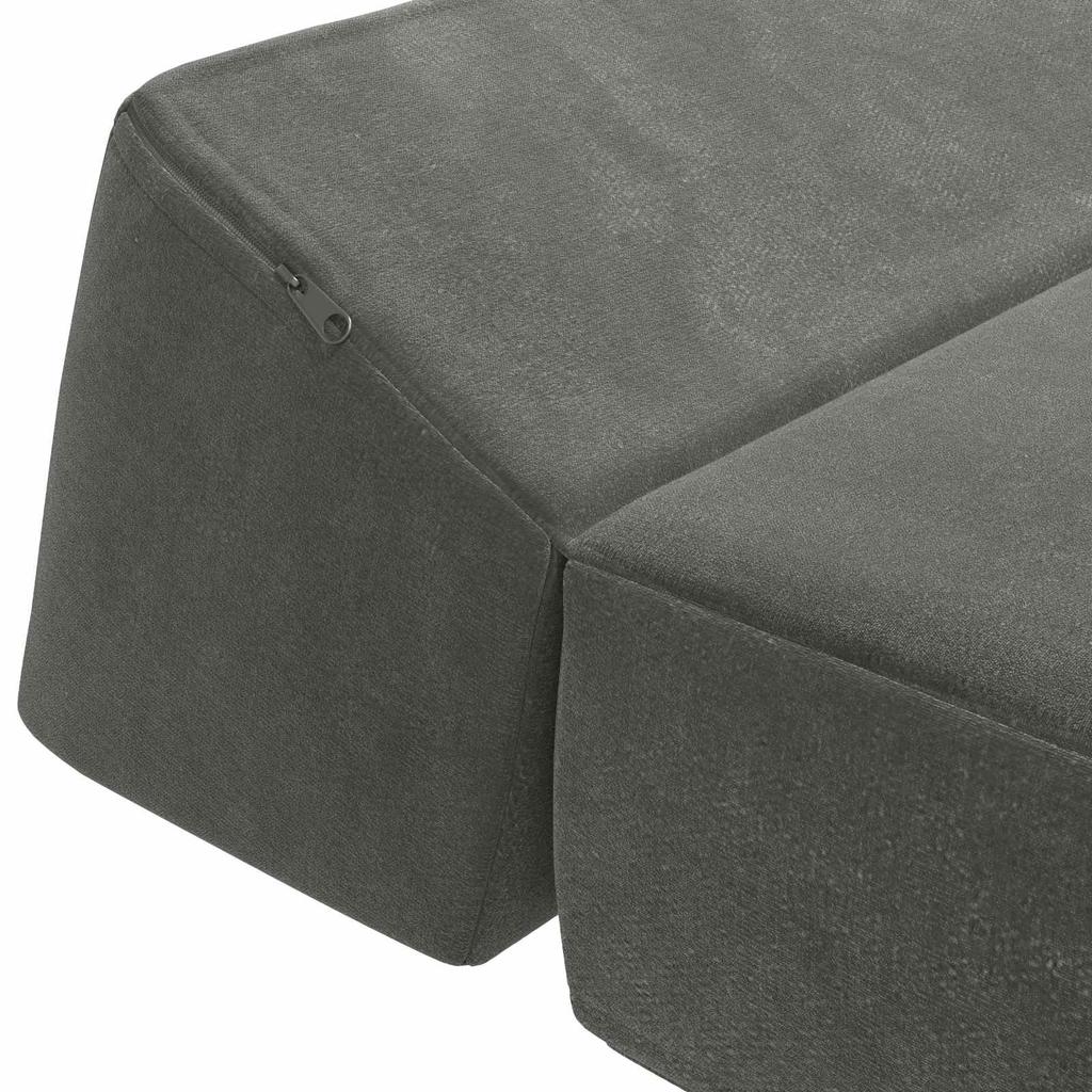 Divano Letto Pieghevole Grigio Scuro 60 x 70 x 41 cm Tessuto