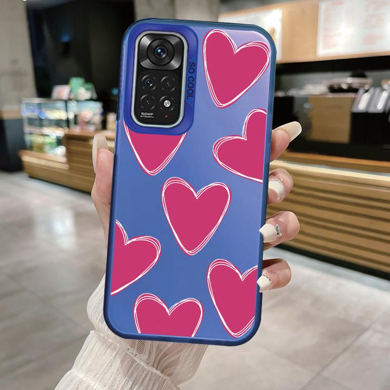 For Redmi Note 11 11S 14 13 Note14 Note13 Pro 5G 4G Case Shockproof TPU Soft Bumper Hard Back Cover Love Heart Aircraft Fundas