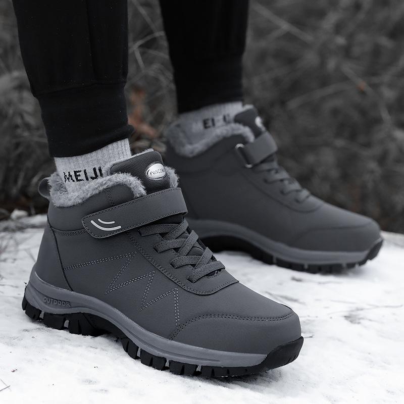 Fashion Snow Boots for woman Casual Winter Shoes Platform Non-slip Warm Fur Ankle Boots Plush Combat Outdoor Hiking Motorcycle Boots