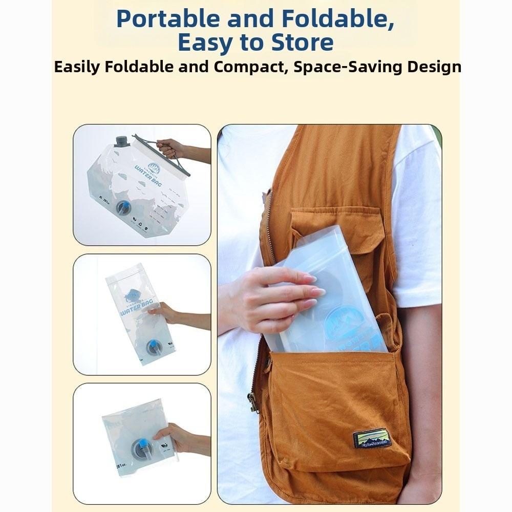 Folding Outdoor Water Bag 8L Water Storage Bag Self-driving Tour Water Container  Road Trip