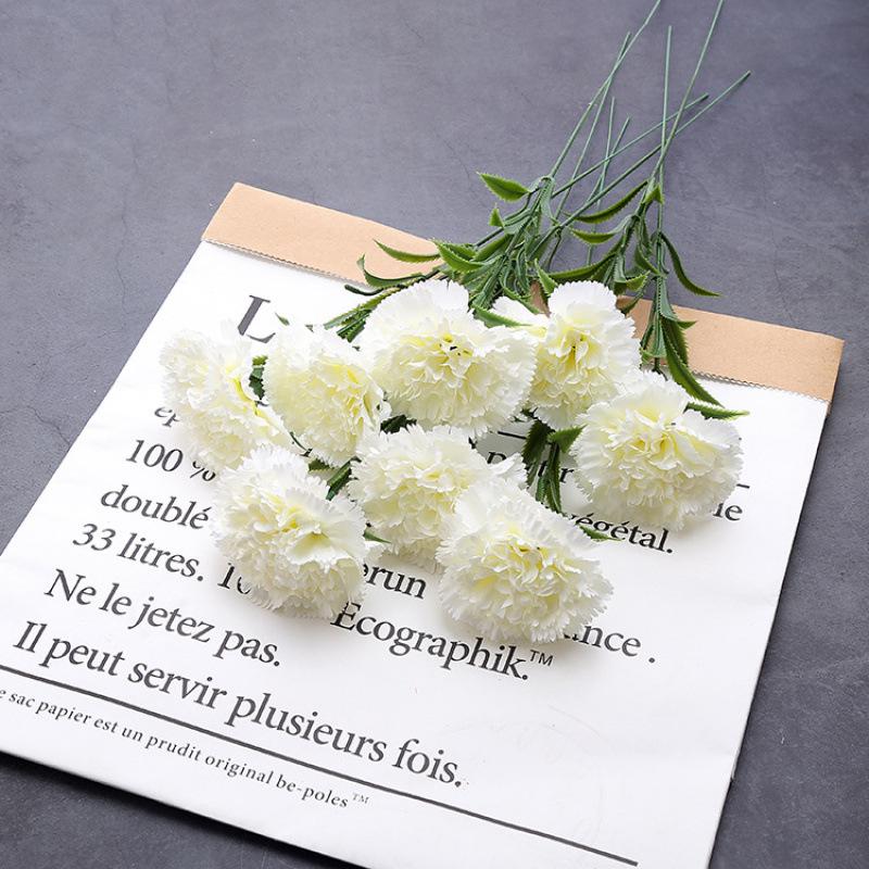 

Маленький букет искусственных гвоздик - Шелковые цветы для Дня учителя, Дня матери, Подарка на Женский день или украшения с бесплатной доставкой